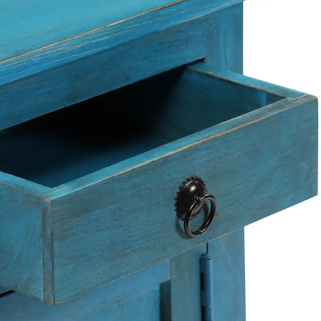 vidaXL Bedside Table Solid Mango Wood 40x30x50 cm Blue