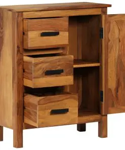 vidaXL Sideboard 65x30x80 cm Solid Sheesham Wood