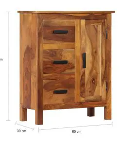 vidaXL Sideboard 65x30x80 cm Solid Sheesham Wood