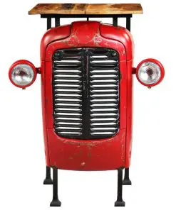 vidaXL Tractor Bar Table Solid Mango Wood Red 60x60x107 cm