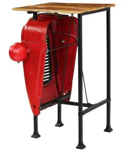 vidaXL Tractor Bar Table Solid Mango Wood Red 60x60x107 cm