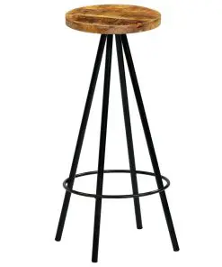vidaXL Bar Chairs 2 pcs Solid Mango Wood