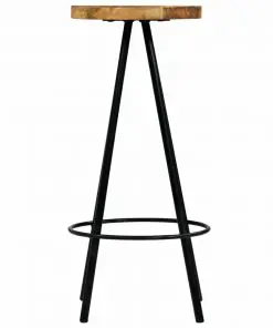 vidaXL Bar Chairs 2 pcs Solid Mango Wood