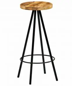 vidaXL Bar Chairs 2 pcs Solid Mango Wood