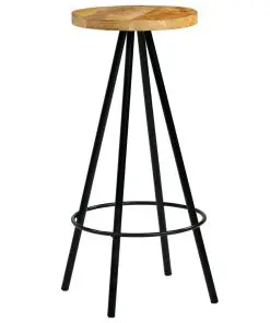 vidaXL Bar Chairs 2 pcs Solid Mango Wood