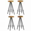 vidaXL Bar Chairs 4 pcs Solid Mango Wood