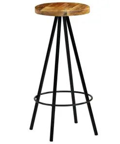 vidaXL Bar Chairs 4 pcs Solid Mango Wood