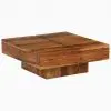 vidaXL Coffee Table Solid Sheesham Wood 80x80x30 cm