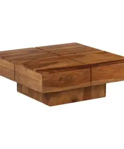 vidaXL Coffee Table Solid Sheesham Wood 80x80x30 cm