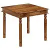 vidaXL Dining Table Solid Sheesham Wood 80x80x77 cm