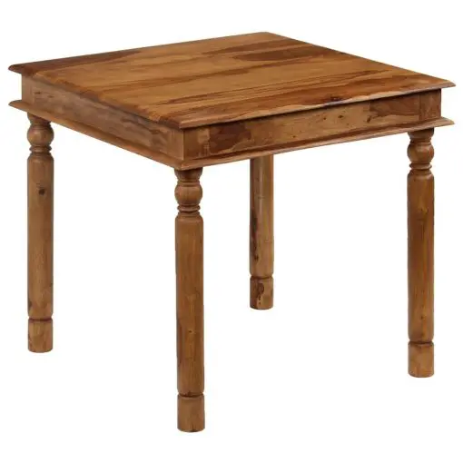 vidaXL Dining Table Solid Sheesham Wood 80x80x77 cm