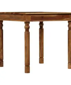vidaXL Dining Table Solid Sheesham Wood 80x80x77 cm