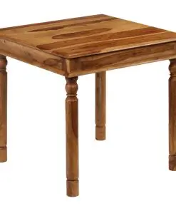 vidaXL Dining Table Solid Sheesham Wood 80x80x77 cm