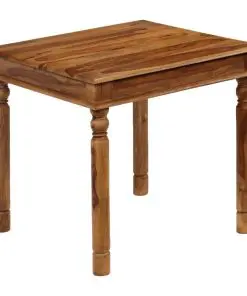 vidaXL Dining Table Solid Sheesham Wood 80x80x77 cm