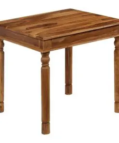 vidaXL Dining Table Solid Sheesham Wood 80x80x77 cm