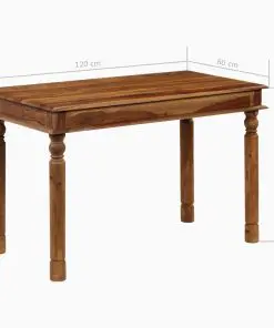 vidaXL Dining Table Solid Sheesham Wood 120x60x77 cm