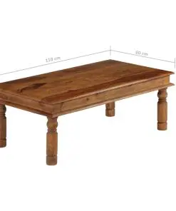 vidaXL Coffee Table Solid Sheesham Wood 110x60x40 cm