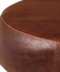 vidaXL Bar Chairs 2 pcs Real Leather and Solid Acacia Wood