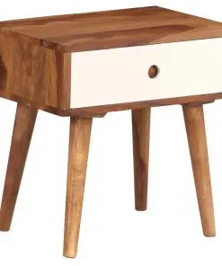 vidaXL Bedside Table Solid Sheesham Wood 45x30x45 cm