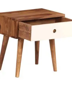 vidaXL Bedside Table Solid Sheesham Wood 45x30x45 cm