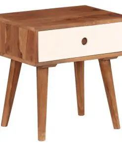 vidaXL Bedside Table Solid Sheesham Wood 45x30x45 cm
