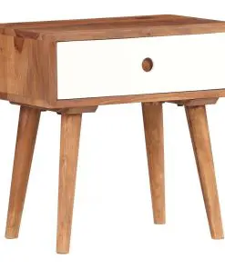 vidaXL Bedside Table Solid Sheesham Wood 45x30x45 cm
