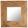 vidaXL Cosmetic Mirror 50×50 cm Solid Acacia Wood