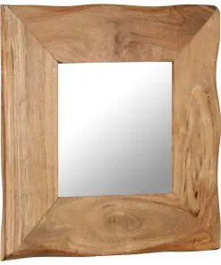 vidaXL Cosmetic Mirror 50×50 cm Solid Acacia Wood