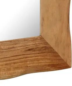 vidaXL Cosmetic Mirror 50×50 cm Solid Acacia Wood