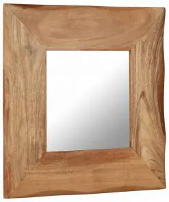 vidaXL Cosmetic Mirror 50×50 cm Solid Acacia Wood