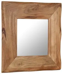 vidaXL Cosmetic Mirror 50×50 cm Solid Acacia Wood