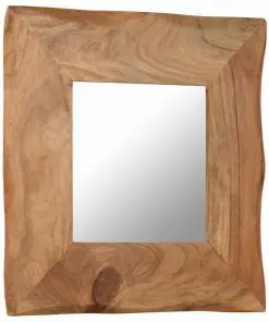 vidaXL Cosmetic Mirror 50×50 cm Solid Acacia Wood
