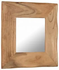 vidaXL Cosmetic Mirror 50×50 cm Solid Acacia Wood