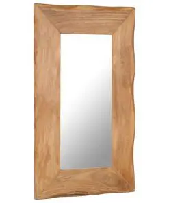 vidaXL Cosmetic Mirror 50×80 cm Solid Acacia Wood