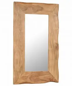 vidaXL Cosmetic Mirror 50×80 cm Solid Acacia Wood