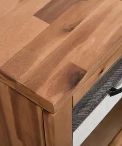 vidaXL Bedside Table Solid Acacia Wood 40x30x48 cm
