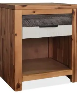 vidaXL Bedside Tables 2 pcs Solid Acacia Wood 40x30x48 cm