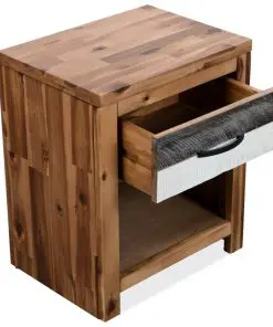 vidaXL Bedside Tables 2 pcs Solid Acacia Wood 40x30x48 cm