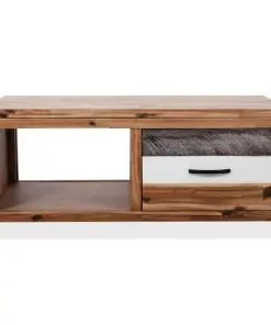 vidaXL Coffee Table Solid Acacia Wood 90x50x37.5 cm