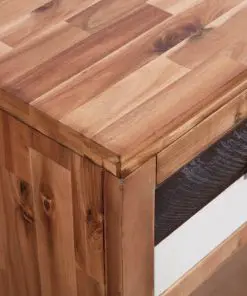 vidaXL Console Table Solid Acacia Wood 86x30x75 cm