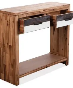 vidaXL Console Table Solid Acacia Wood 86x30x75 cm