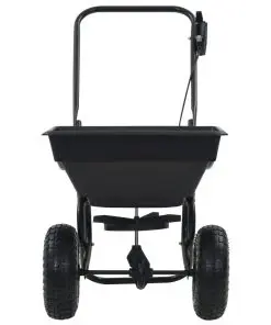 vidaXL Walk Behind Salt Spreader PVC and Steel 92x46x70 cm 15 L