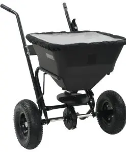 vidaXL Walk Behind Salt Spreader PVC and Steel 106x73x76 cm 45 L