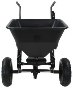 vidaXL Walk Behind Salt Spreader PVC and Steel 106x73x76 cm 45 L