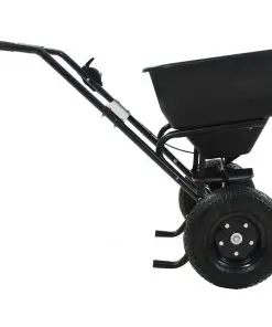 vidaXL Walk Behind Salt Spreader PVC and Steel 106x73x76 cm 45 L