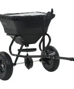 vidaXL Tow Behind Salt Spreader PVC and Steel 125x74x79 cm 45 L