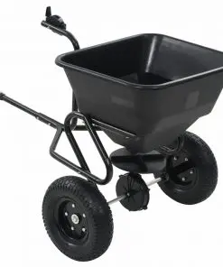 vidaXL Tow Behind Salt Spreader PVC and Steel 125x74x79 cm 45 L