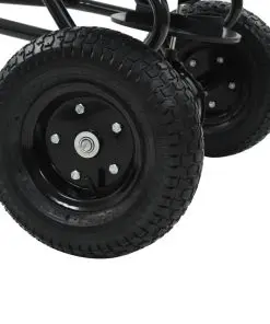 vidaXL Tow Behind Salt Spreader PVC and Steel 125x74x79 cm 45 L