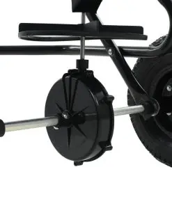 vidaXL Tow Behind Salt Spreader PVC and Steel 125x74x79 cm 45 L