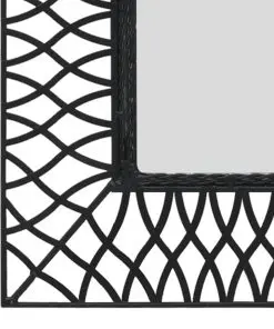 vidaXL Wall Mirror Arched 60×110 cm Black